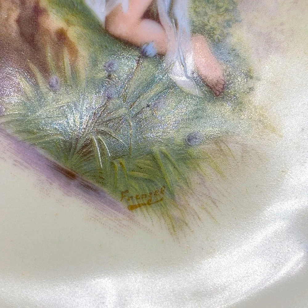 Antique R.C. Carmen Bavaria bowl c1900 based on Psyche at Nature's Mirror.